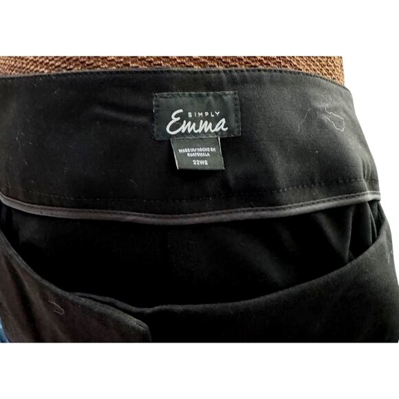 Simply Emma Womens Plus Curvy Black Pants Size 22WS Polyester Blend NWT - Picture 4 of 4